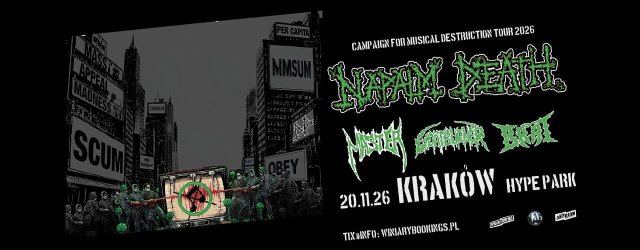 NAPALM DEATH - CITY FUN POZIOM - KRAKÓW
